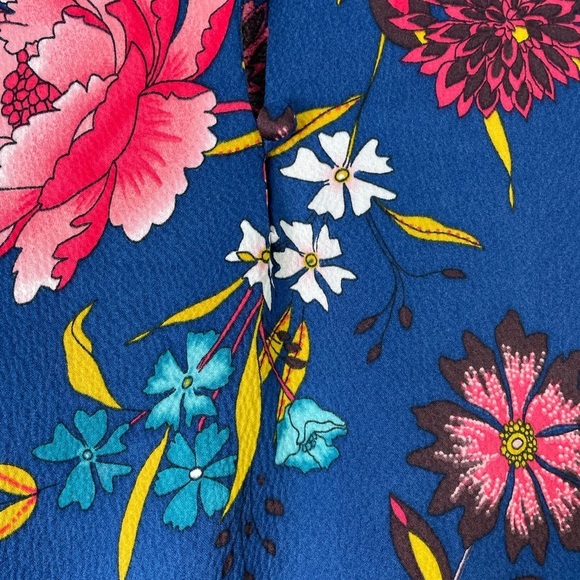 Ann Taylor LOFT Women’s Dress Size Small Wildflower Satin Shift Dress Colorful - Picture 4 of 12